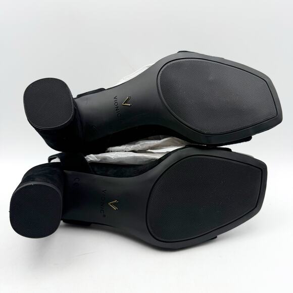 Vionic Womens Zinfandel Heeled Sandals US 10 Wide EU 41 Black Suede NIB - Picture 11 of 12